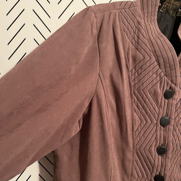 Brown Long Sleeve Button Up Embroidered Bob Mackie Wearable Art Jacket - Picture 5 of 13